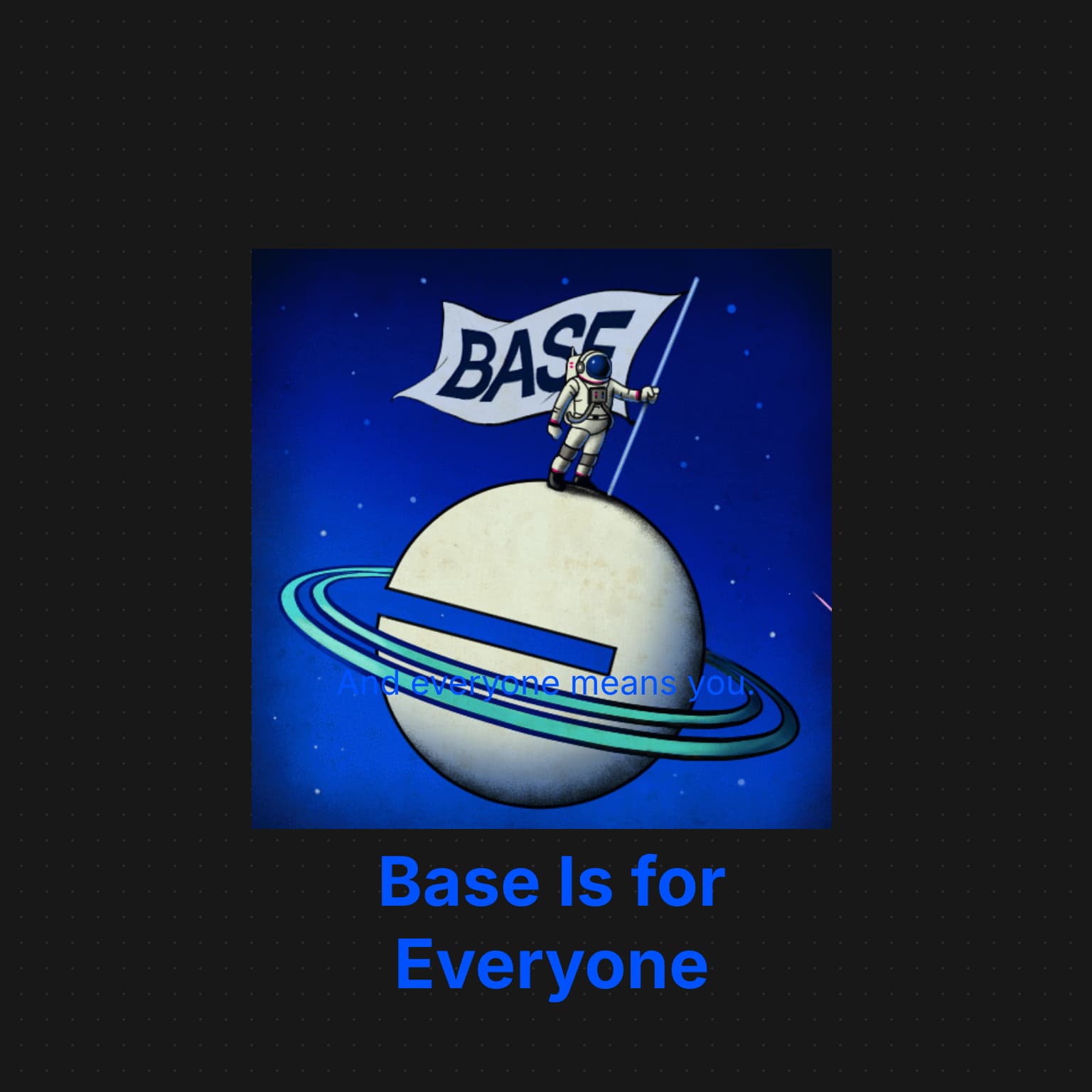 BASE IS FOR BELIEVERS